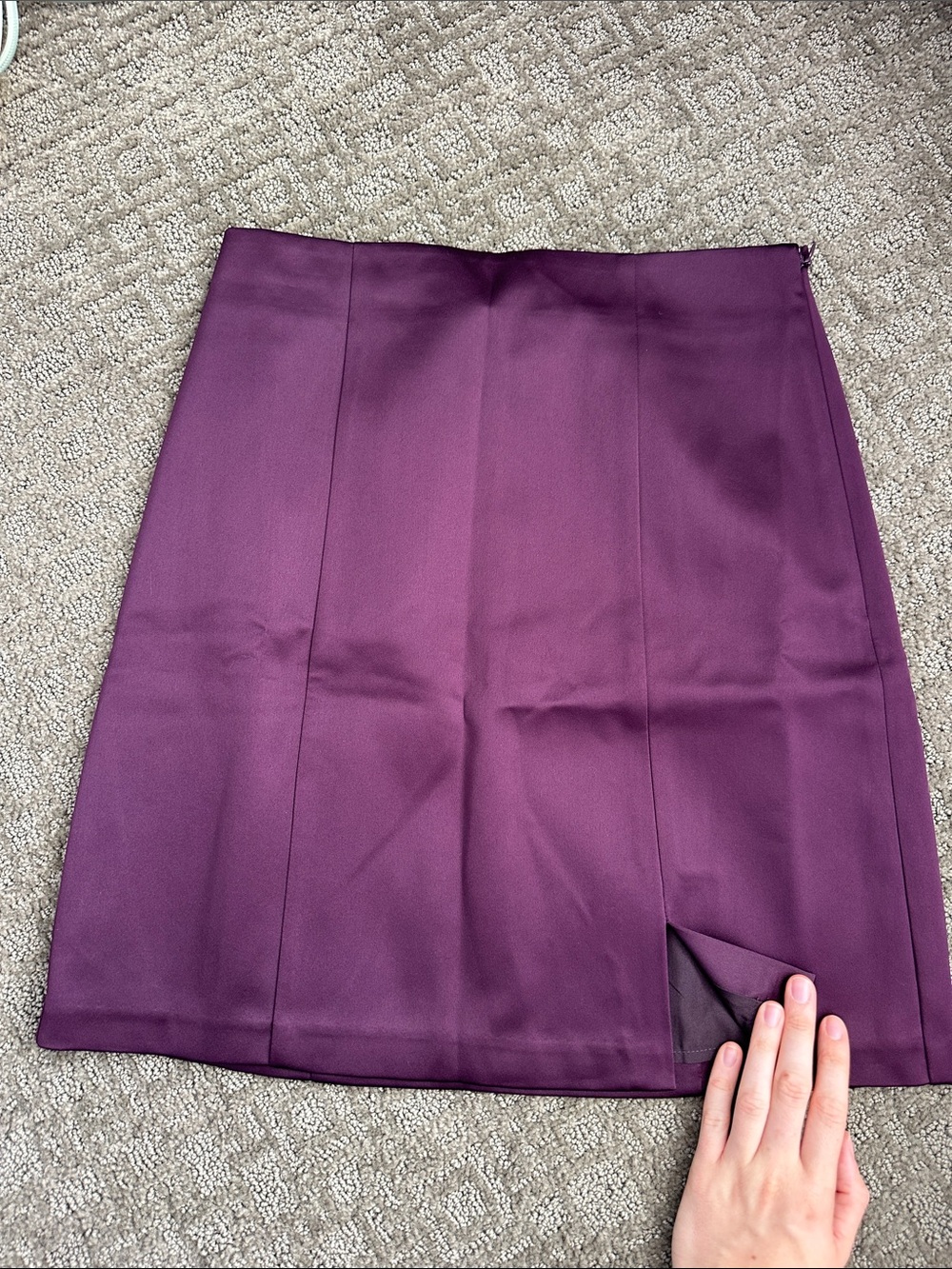 LOFT Plum A-Line Mini Skirt